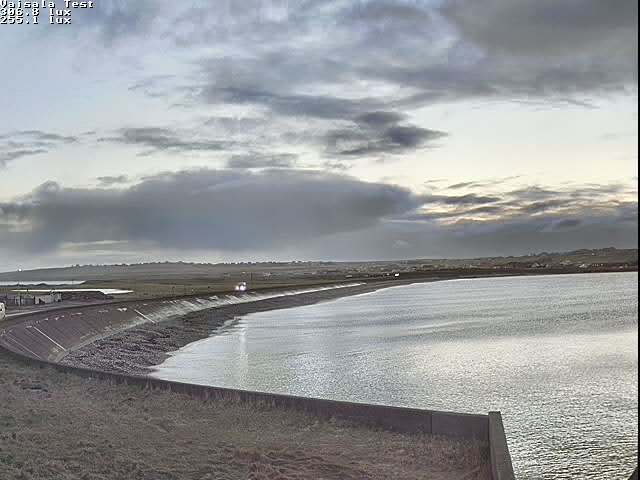 Live image taken from camera overlooking braighe beach